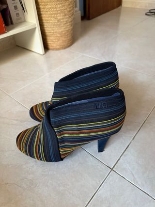 Botines de tacón mujer multicolor