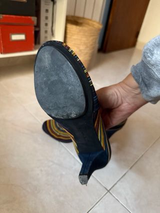 Botines de tacón mujer multicolor