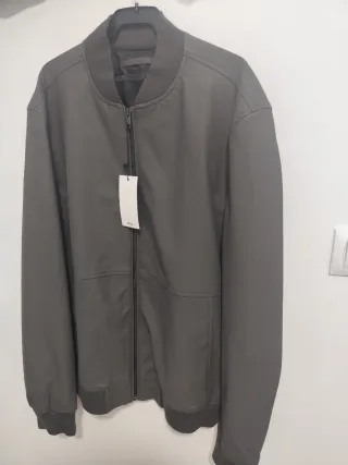 Chaqueta Bomber Gris Mango Talla M Sin Estrenar