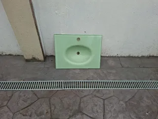 Lavabo de Cristal Verde