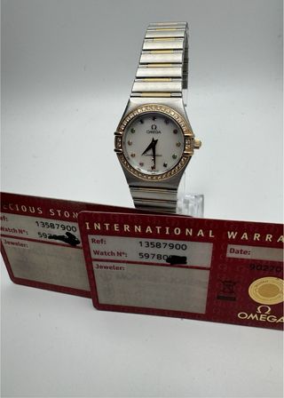 Omega Constellation in acciaio e oro con diamanti