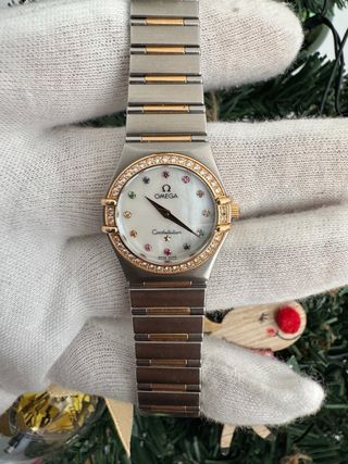 Omega Constellation in acciaio e oro con diamanti