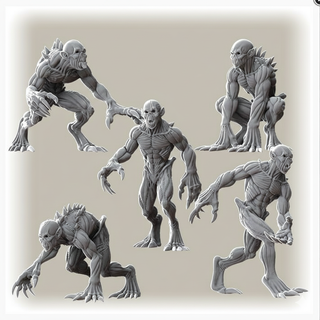 Pack Ghouls Miniaturas Rol Dungeons