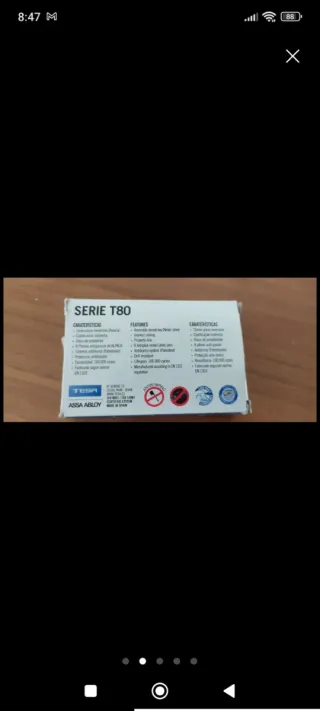 Cilindro Tesa Serie T80