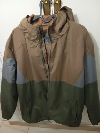 Cazadora Hombre Talla L Marrón y Verde