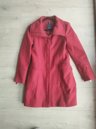Abrigo Salsa Lana Rojo Talla M