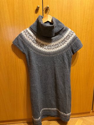 Vestido Esprit punto cuello alto talla XL