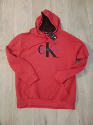 Sudadera Calvin Klein Jeans Roja Hombre