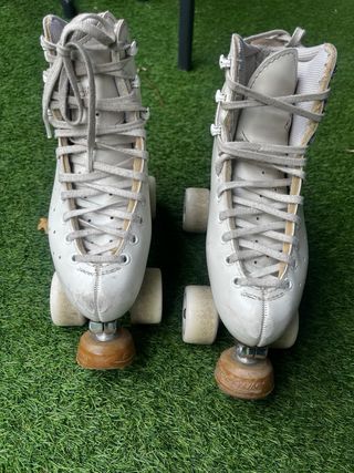 Patines profesionales EDEA blancos, ruedas y llave