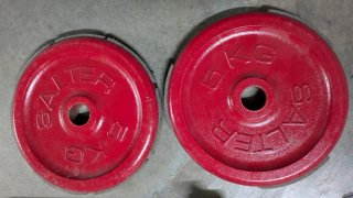 Barra y pesas marca SALTER
