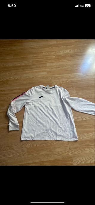 Camiseta Joma Mujer Blanca Manga Larga