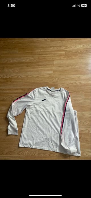 Camiseta Joma Mujer Blanca Manga Larga