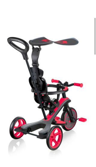 Triciclo Globber 4 en 1 Rojo y Negro Nuevo