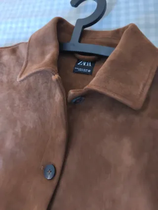 Chaqueta Zara ante marrón