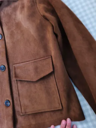 Chaqueta Zara ante marrón