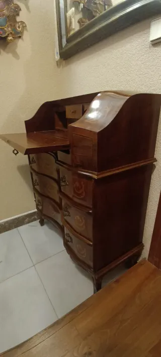 Mueble antiguo secreter de madera