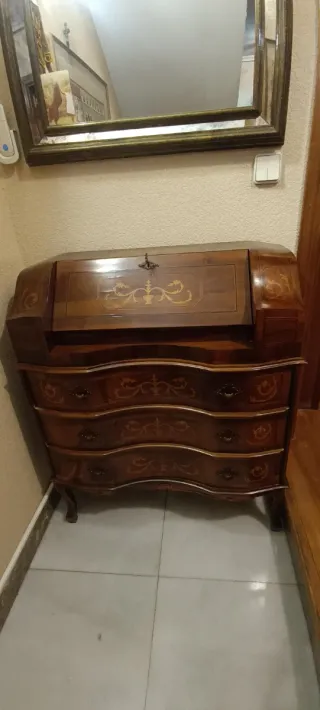 Mueble antiguo secreter de madera