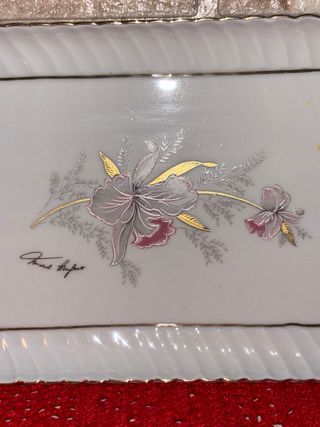 Set Limoges vassoio + 2 tazzine vintage