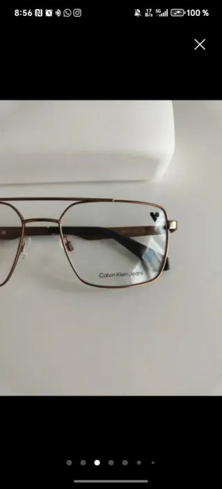 Monturas Gafas Calvin Klein Jeans Marrón Dorado