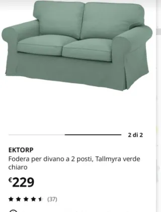 Fodera divano Ektorp 2 posti verde