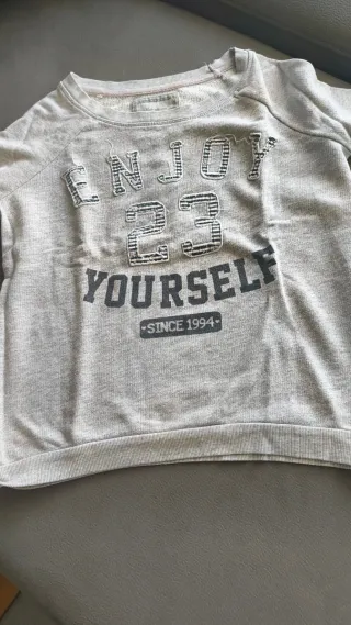 Jersey Stradivarius Gris Talla S