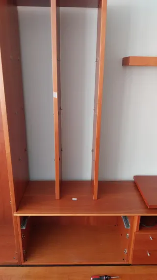 Mueble de salón modular madera: 3 módulos