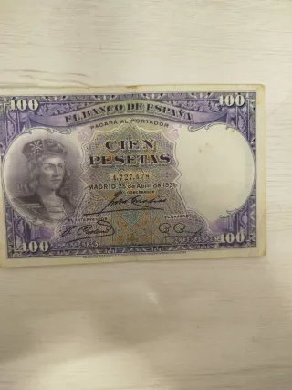 Billete 100 Pesetas Banco de España 1931