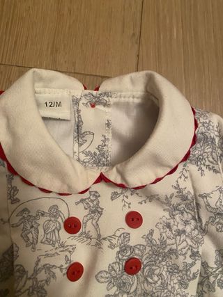 Pelele bebé 12M con rebeca