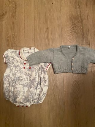 Pelele bebé 12M con rebeca