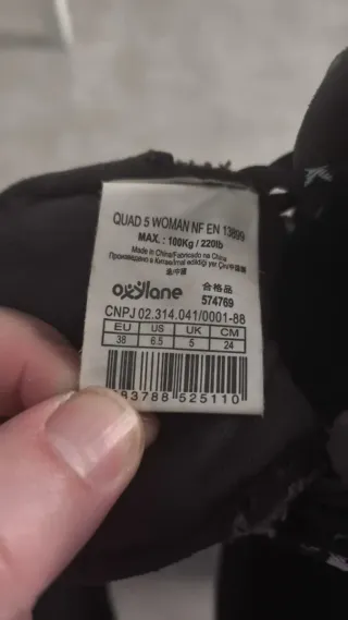 Patines Oxelo Quad 5 Mujer