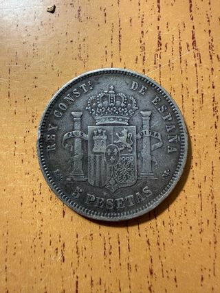 Moneda Plata Alfonso XII 1878