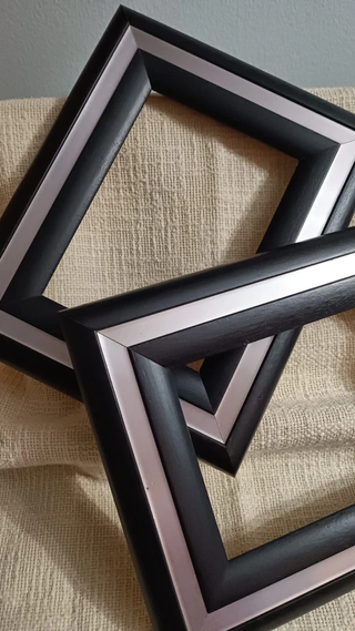 Lote 2 Marcos Cuadro Negro y Plata