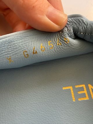 Bailarinas Chanel Azul y Dorado Talla 38