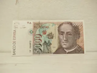 Billete 5000 Pesetas España 1992 Colón