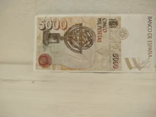 Billete 5000 Pesetas España 1992 Colón