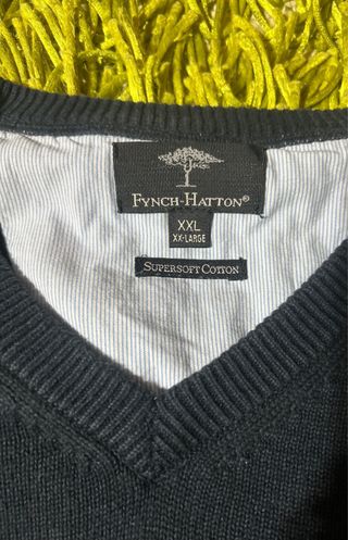 Fynch-Hatton Gilet Cotone Blu XXL