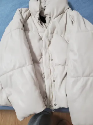 Chaqueta acolchada beige mujer/niña