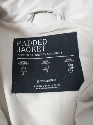 Chaqueta acolchada beige mujer/niña