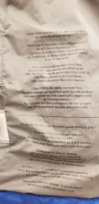 Abrigo ligero acolchado azul