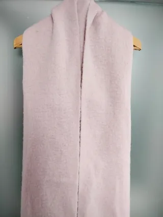 Bufanda 2mts d largo invierno color rosa palo