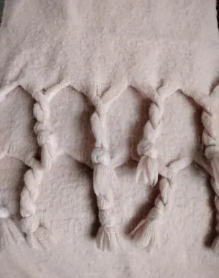 Bufanda 2mts d largo invierno color rosa palo