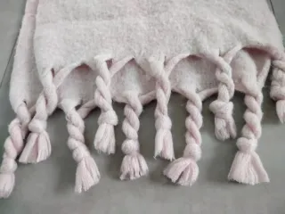 Bufanda 2mts d largo invierno color rosa palo