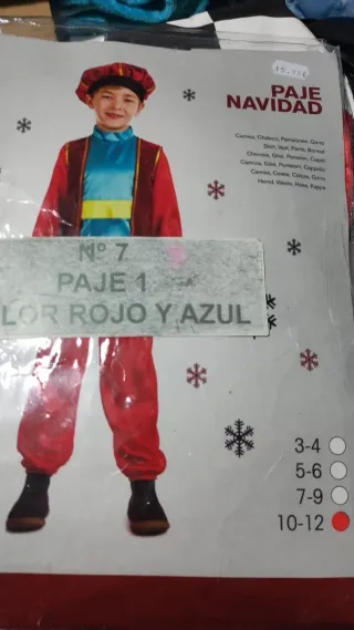 Disfraz de paje infantil
