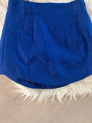 Conjunto fiesta top y falda azul