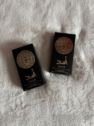 2x Perfume Asad Negro y Dorado