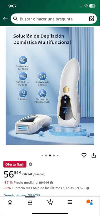 Depiladora Láser IPL Deplite Refrigeración