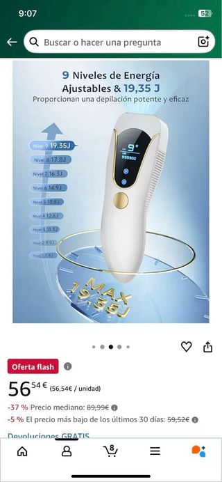 Depiladora Láser IPL Deplite Refrigeración