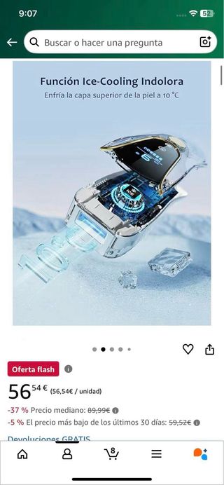 Depiladora Láser IPL Deplite Refrigeración