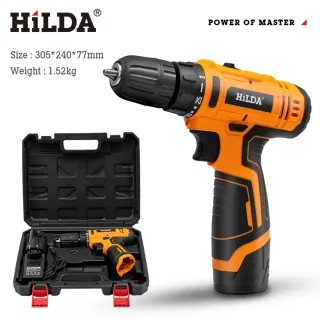 Taladro/Destornillador HILDA 12V + Maletín