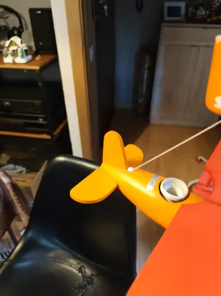 Lámpara Avión Infantil Roja y Naranja